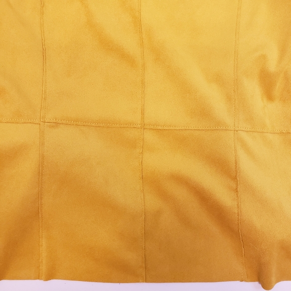BAGATELLE Faux Suede Long Sleeve Drape-Front Yellow Jacket--M - Picture 8 of 14